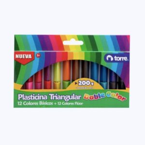 Plasticina Triangular 24 Barras 12 Colores Basicos Y 12 Fluor Torre